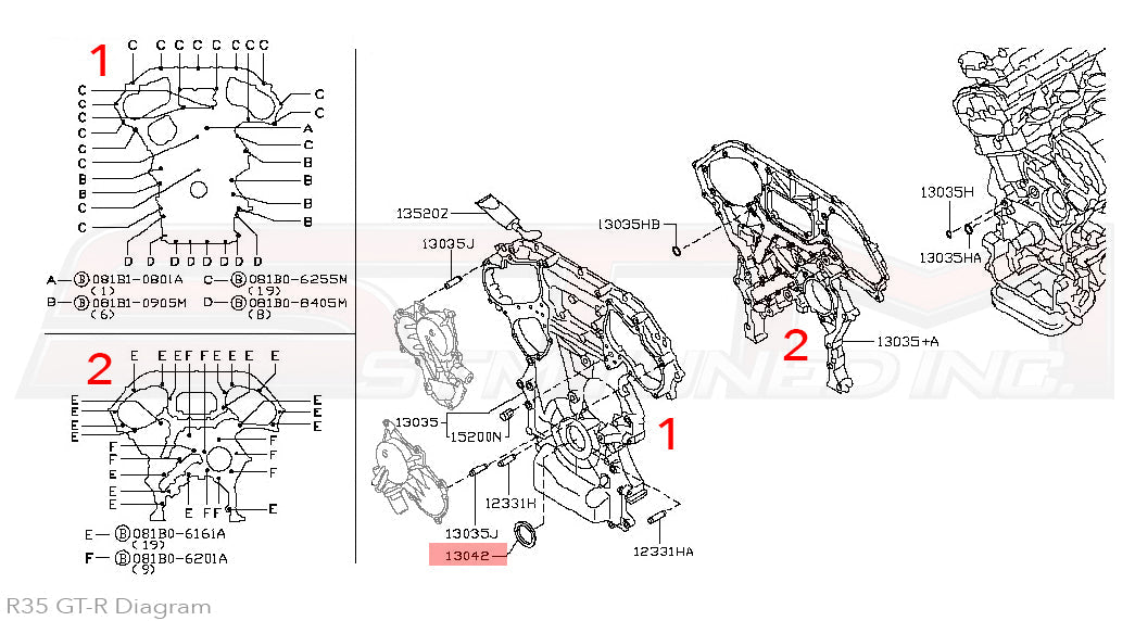13510-31U10 Nissan Front Main Seal - R35 GTR/350Z/370Z
