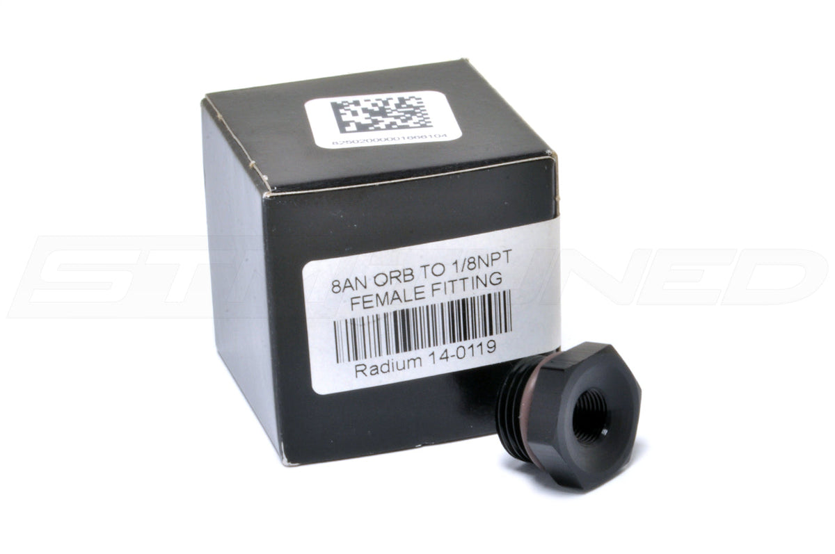 Radium 8AN ORB to 1/8 NPT Female Fitting (14-0119)