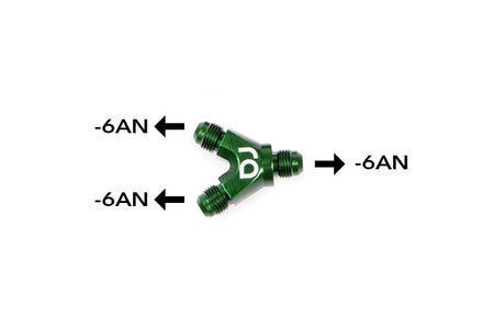 (14-0186) 6AN 6AN 6AN Radium Y-Block Adapter Fitting