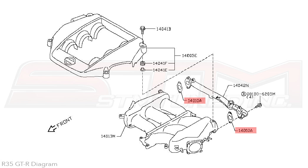 Nissan Intake Manifold Upper (Crossover) Gasket - R35 GTR