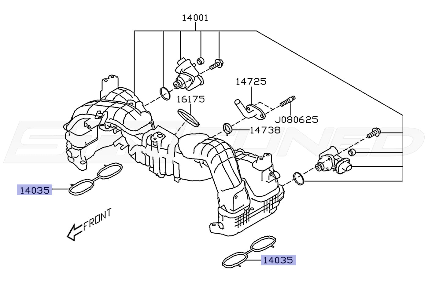 Subaru OEM Intake Manifold to Head Gasket for 2022+ WRX (14035AA810)