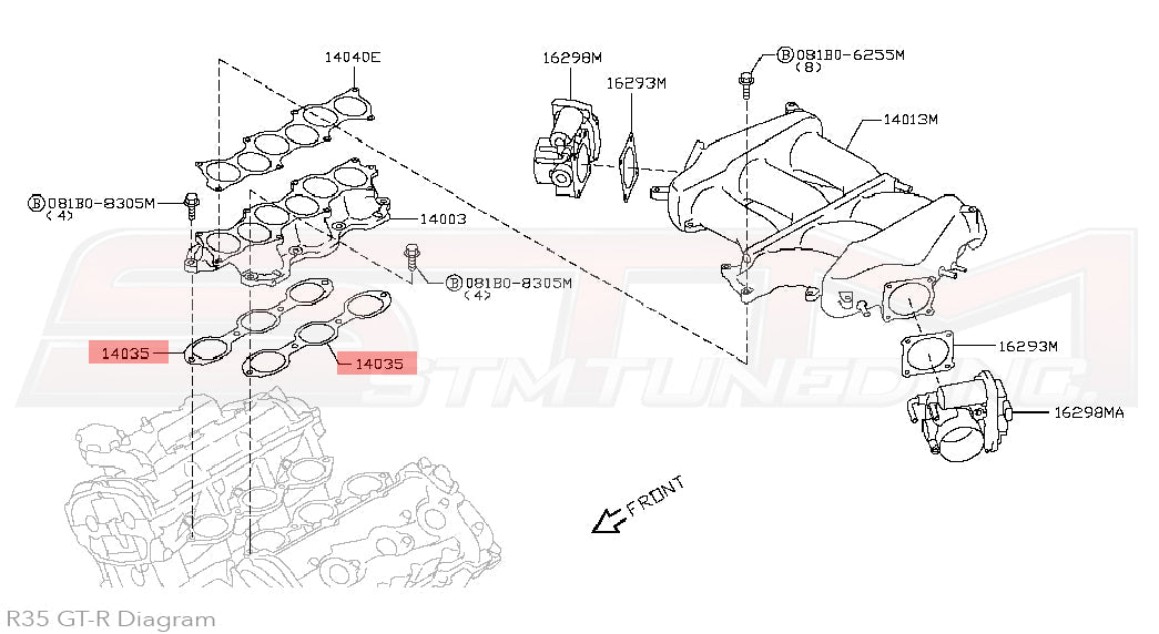 Nissan Intake Manifold Gaskets - R35 GTR