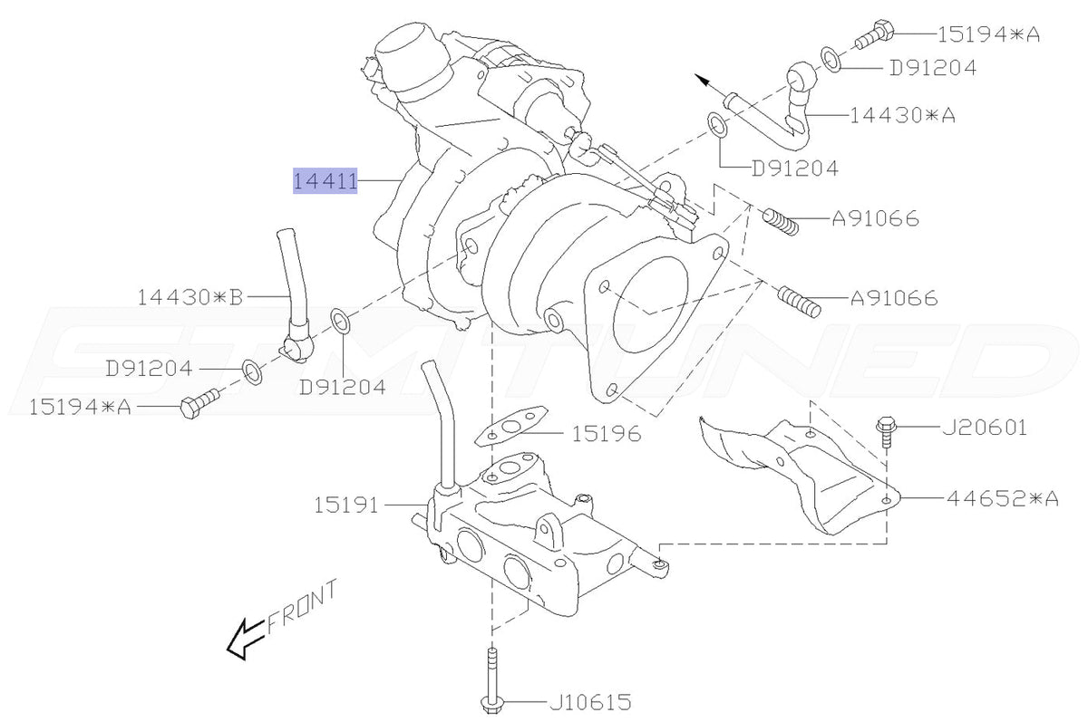 Subaru OEM Turbo for 2022+ WRX (14411AB000)