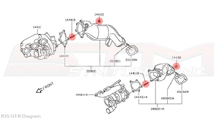 Nissan Turbo Studs and Nuts - R35 GTR