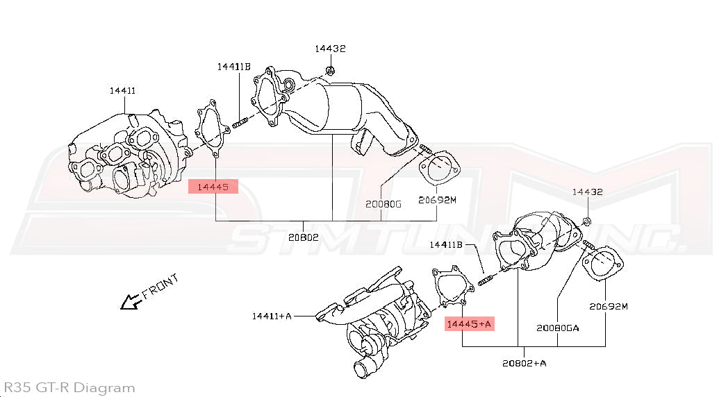 Nissan Turbo Outlet Gaskets - R35 GTR