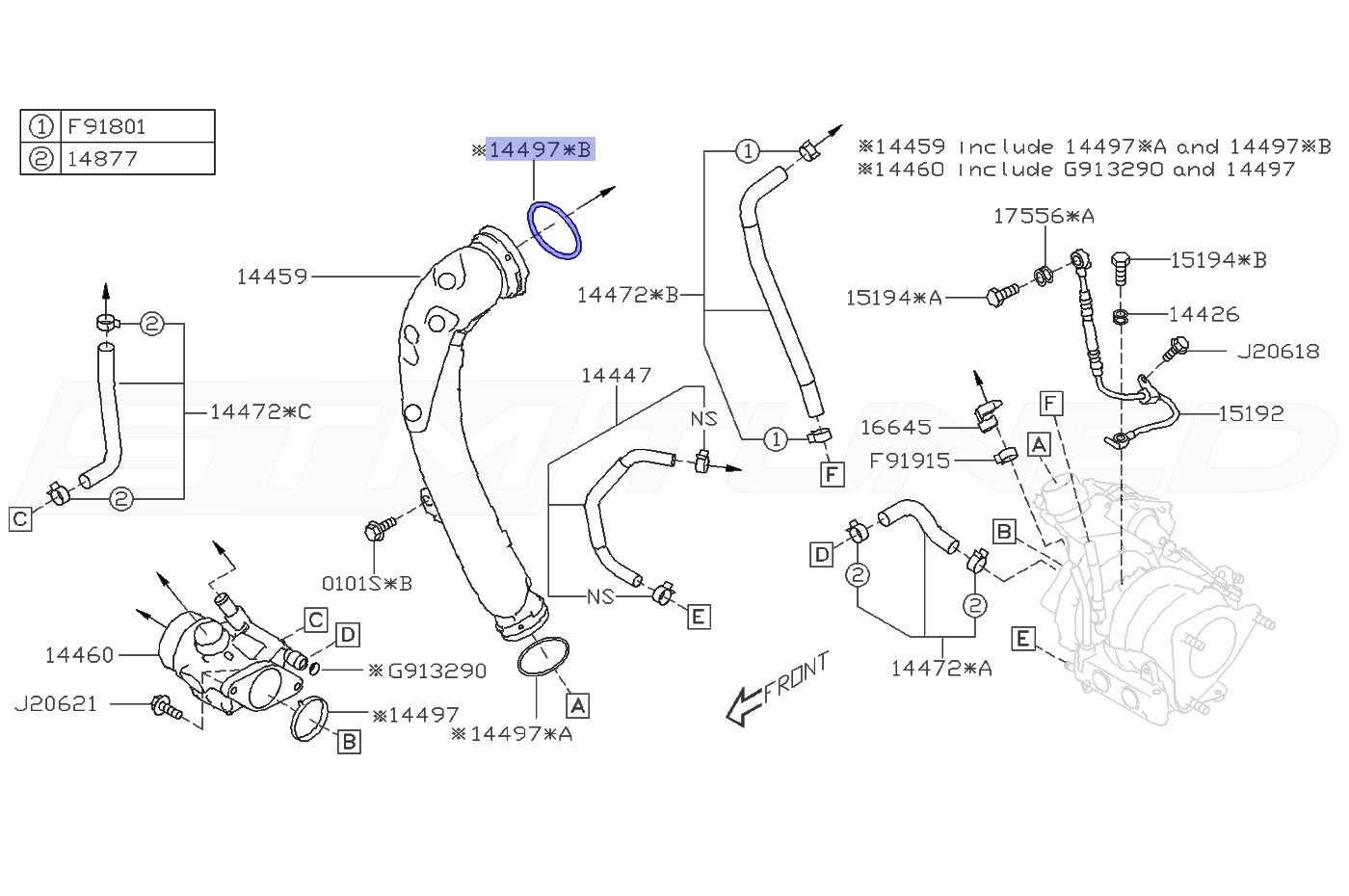 Subaru OEM Charge Pipe to Intercooler Seal for 2022+ WRX (14497AA080)