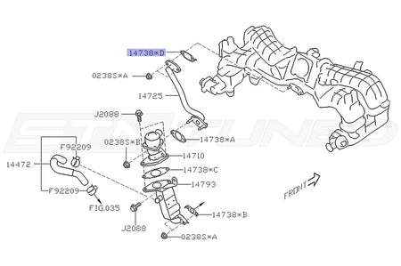 Subaru OEM EGR Tube to Manifold Gasket for 2022+ WRX (14738AA490)