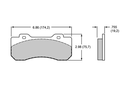 Wilwood TX6R BP-20 Brake Pads for 2021+ Ram TRX (150-13773K)