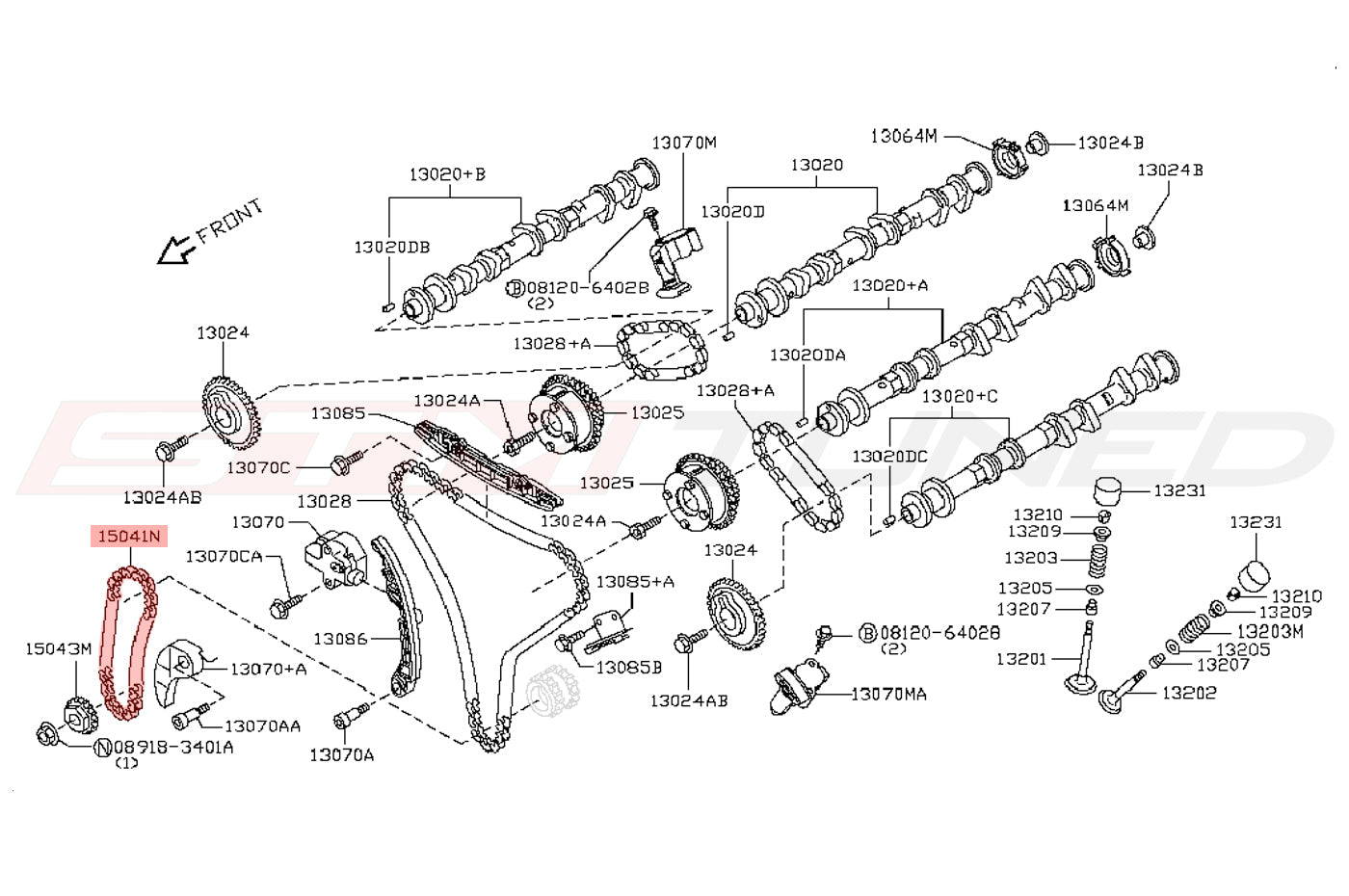 Nissan OEM Oil Pump Chain for R35 GTR (15041-JF00A)