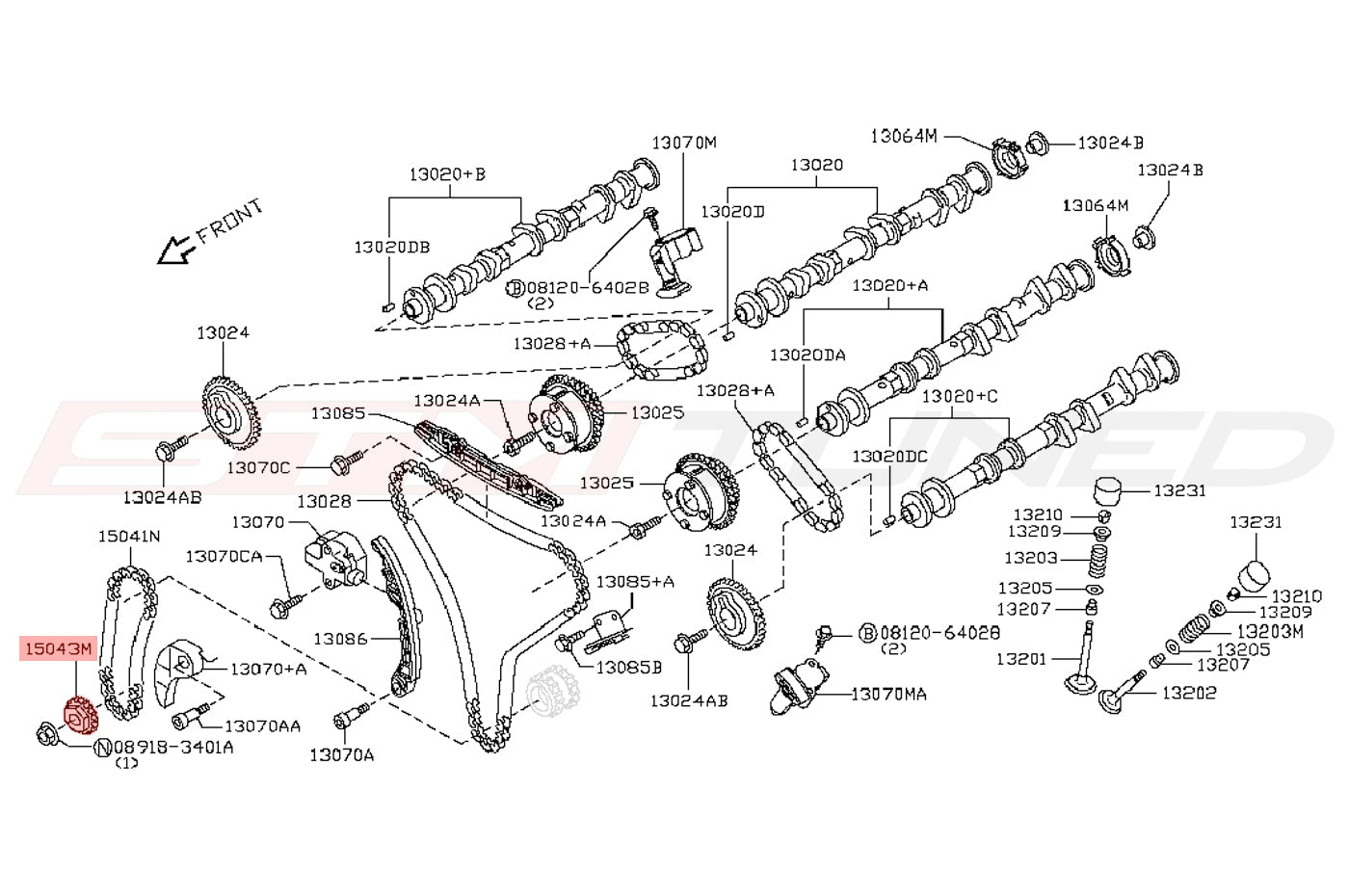Nissan OEM Oil Pump Sprocket R35 GTR (15043-JF00A)