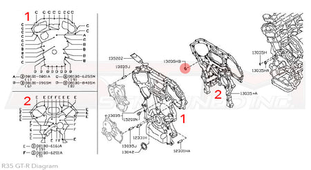 Nissan Timing Chain Cover Seals - R35 GTR