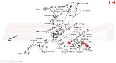 15189-40P00 Nissan Turbo Water Line Eyebolt Gasket - R35 GTR