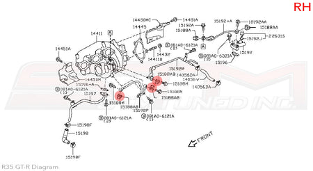 15189-40P00 Nissan Turbo Water Line Eyebolt Gasket - R35 GTR