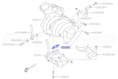 Subaru OEM Turbo Oil Drain Gasket for 2022+ WRX (15196AA141)