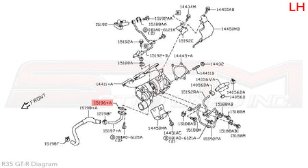 Nissan Turbo Oil Return Line Gaskets - R35 GTR
