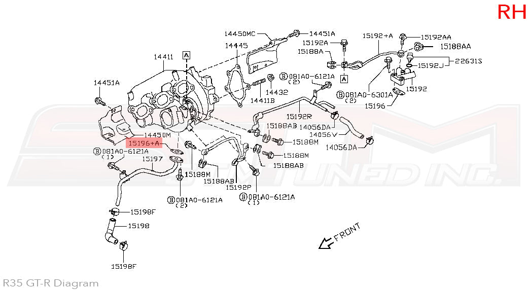 Nissan Turbo Oil Return Line Gaskets - R35 GTR
