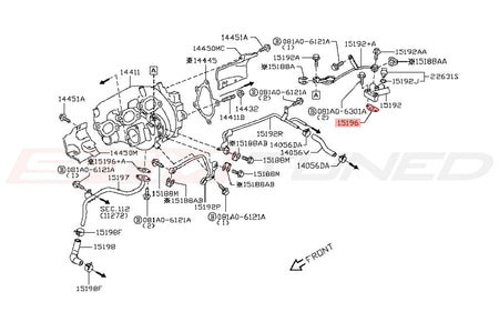 Nissan OEM Turbo Oil Return Block Gasket for R35 GTR (15196-MB40B)