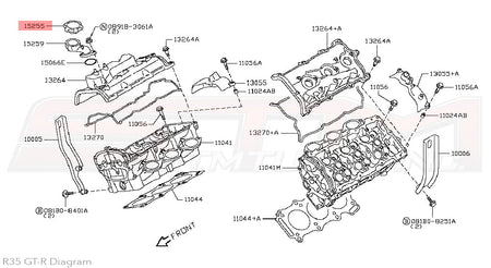 15255-JF01A Nissan Engine Oil Cap - R35 GTR