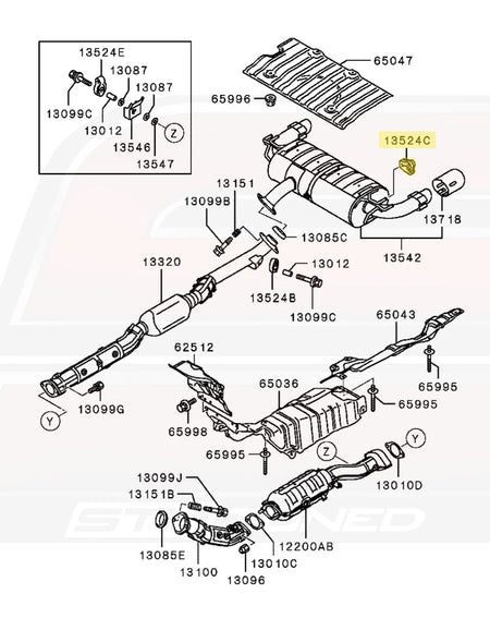 Mitsubishi OEM Muffler Exhaust Hanger for Evo X (1577A246)
