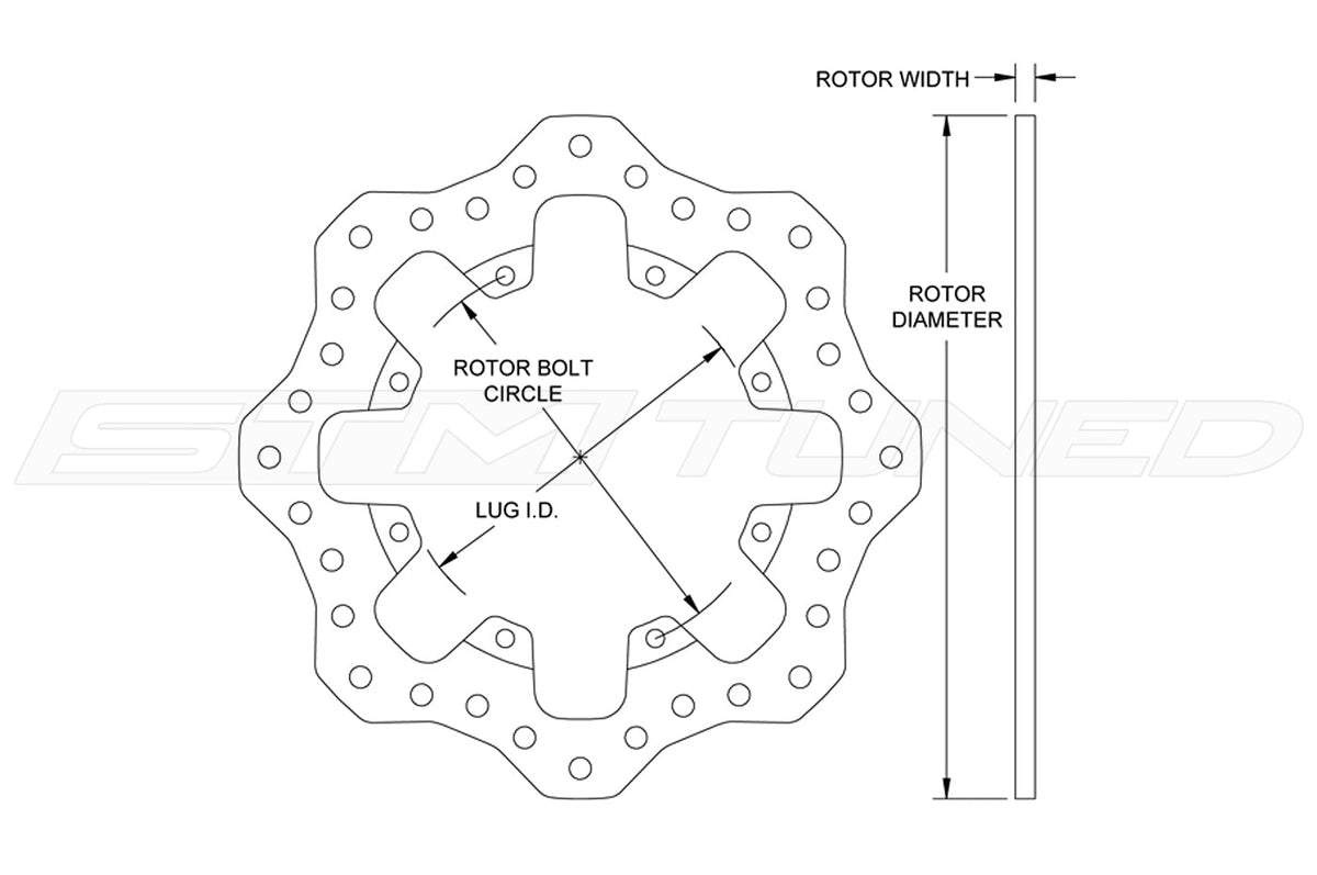 Wilwood Scalloped Rotor for STM Rear Drag Brakes (160-9772)