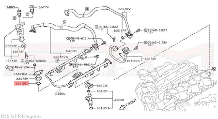Nissan Fuel Pressure Regulator O-Ring Seal - R35 GTR