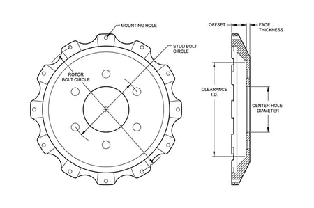 Wilwood TX6R Rotor Hat for 2021+ Ram TRX (170-8960)