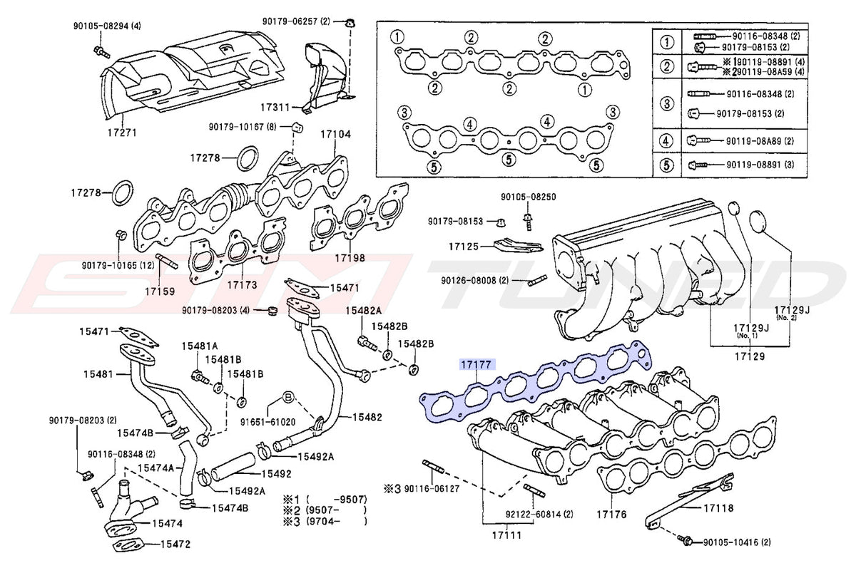 Toyota OEM Intake Manifold Gasket for MK4 Supra (1717746031)
