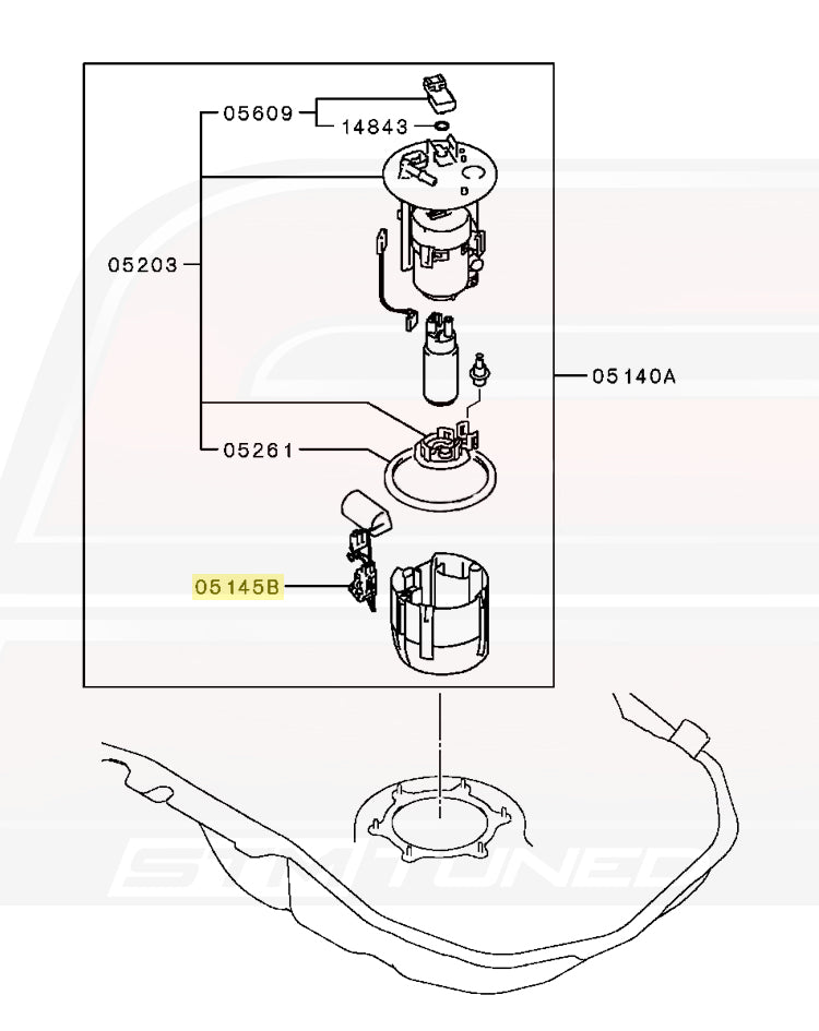 Mitsubishi OEM Fuel Level Gauge for Evo X (1718A054)