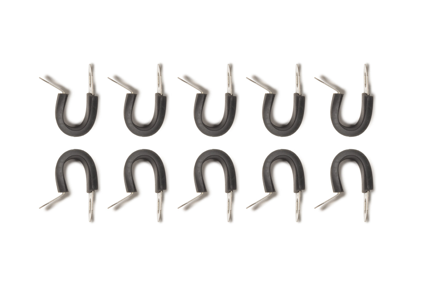 Vibrant Stainless Steel Cushioned P-Clamps (Pack of 10)