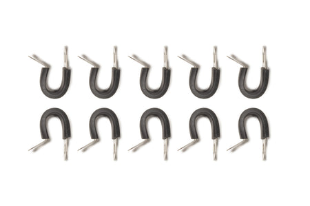 Vibrant Stainless Steel Cushioned P-Clamps (Pack of 10)
