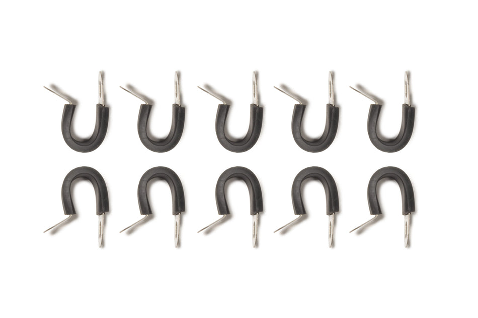 Vibrant Stainless Steel Cushioned P-Clamps (Pack of 10)