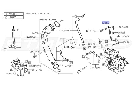 Subaru OEM Turbo Oil Feed Line Washer for 2022+ WRX (17556AA030)