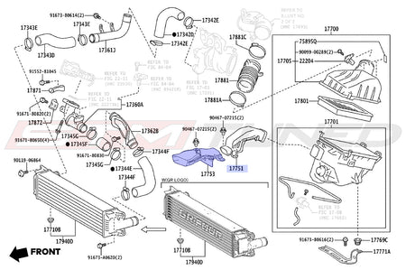 Toyota OEM Intake Air Snorkel for 2023+ Corolla GR (1775318020)