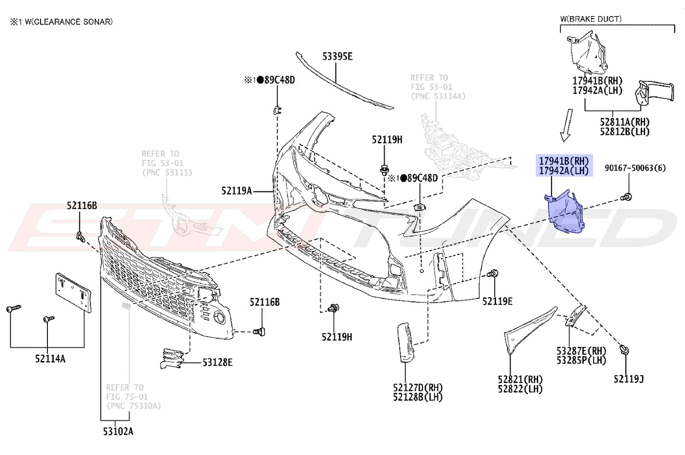 Toyota OEM Intercooler Air Guides for 2023+ Corolla GR (1794118010 1794218010)