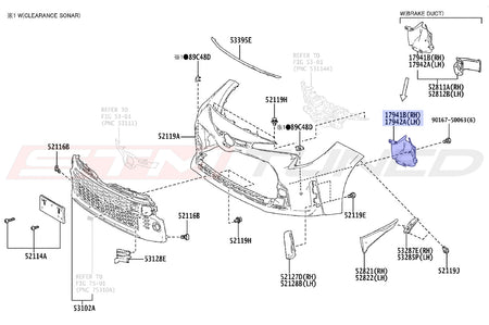 Toyota OEM Intercooler Air Guides for 2023+ Corolla GR (1794118010 1794218010)