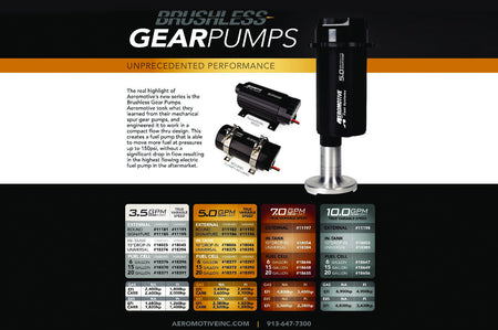 Aeromotive 5.0 GPM Brushless Variable Speed In-Tank Gear Fuel Pump (18395)