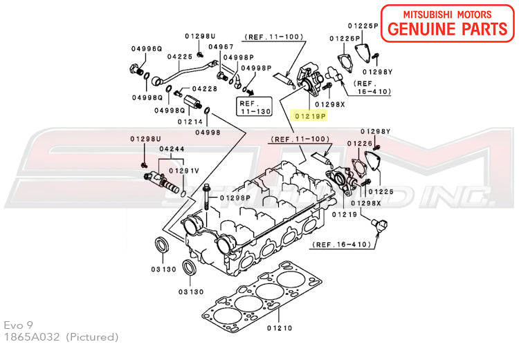 1865A032 Mitsubishi Cam Position Sensor Support (MIVEC Intake) - Evo 9