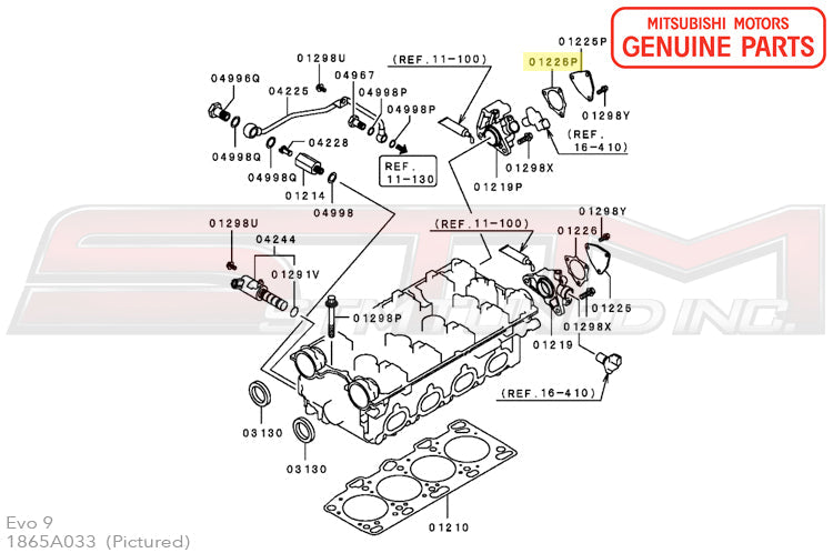 1865A033 Mitsubishi Cam Position Sensor Housing Gasket (MIVEC Intake) - Evo 9