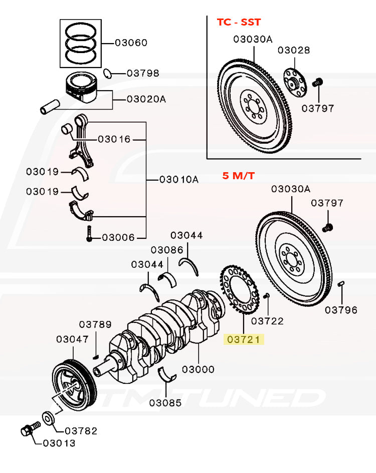 Mitsubishi OEM Crankshaft Sensing Ring for Evo X (1865A100)