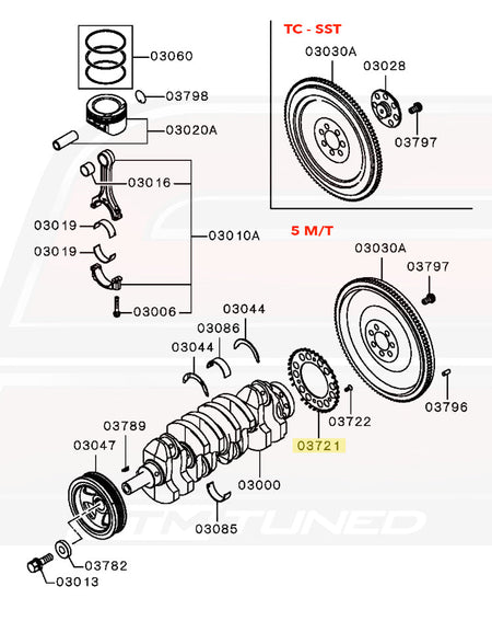 Mitsubishi OEM Crankshaft Sensing Ring for Evo X (1865A100)