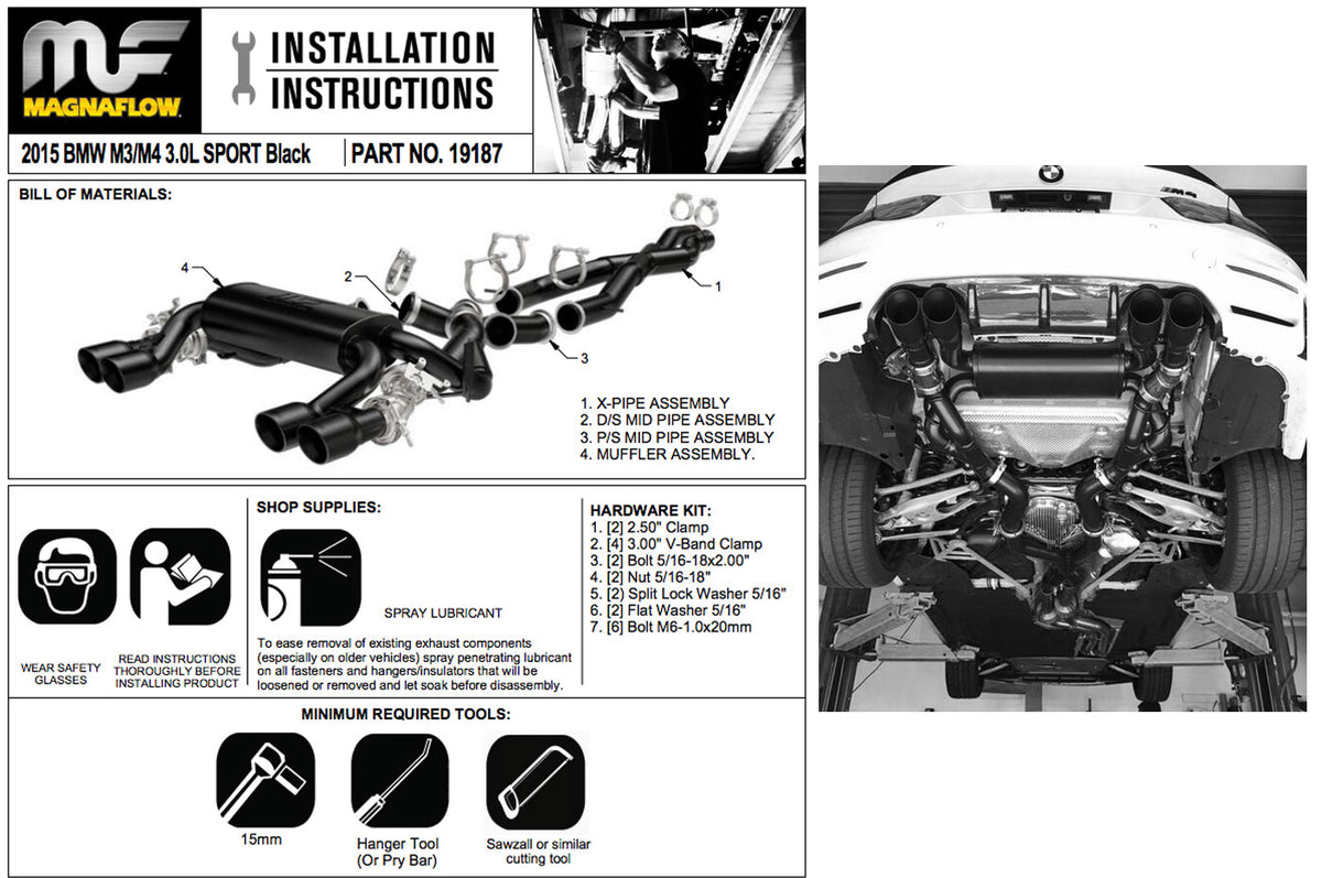 Magnaflow Cat-Back Exhaust for F8X BMW M3/M4 (19187)