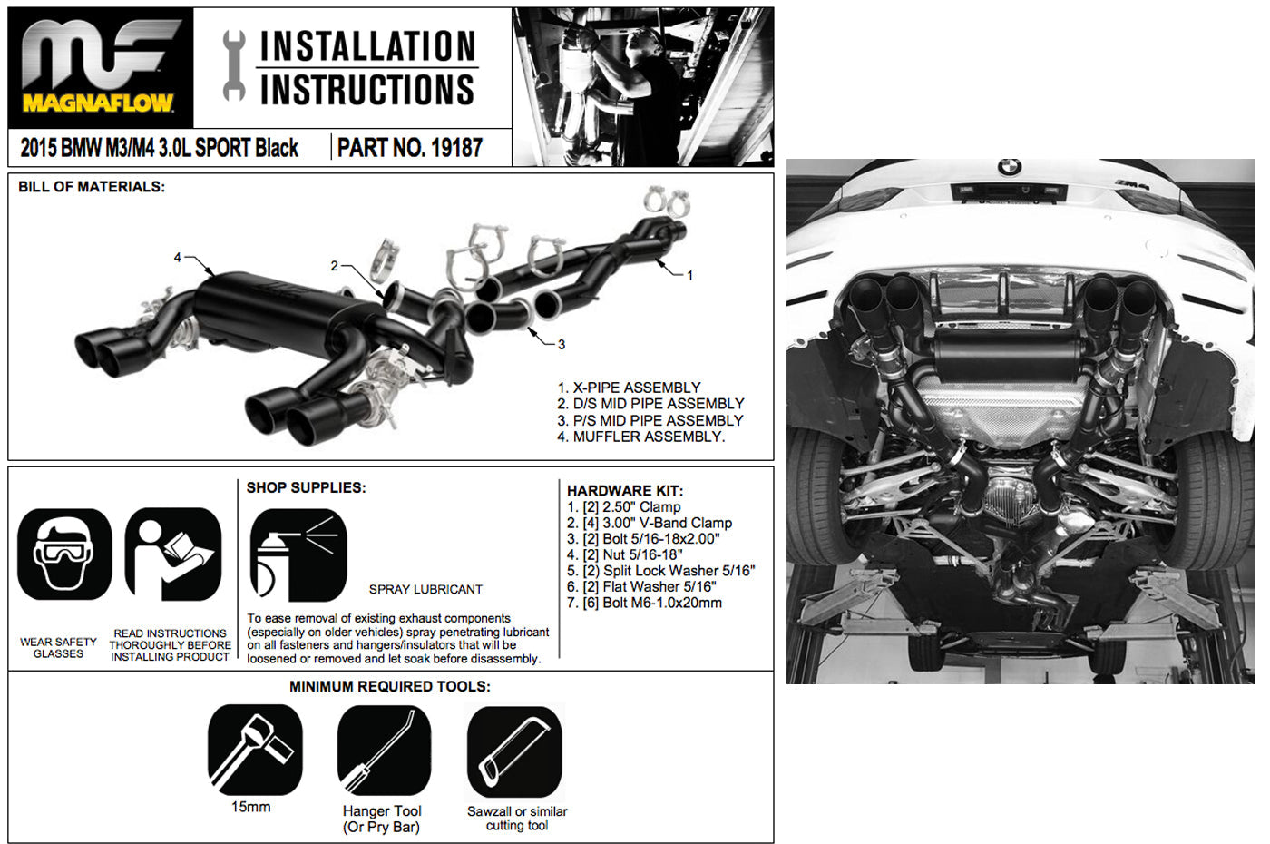 Magnaflow Cat-Back Exhaust for F8X BMW M3/M4 (19187)