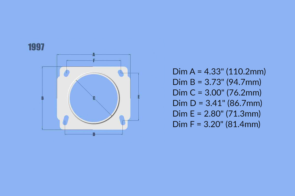 Vibrant Mass Air Flow Sensor Adapter Plate for Nissan (1997)
