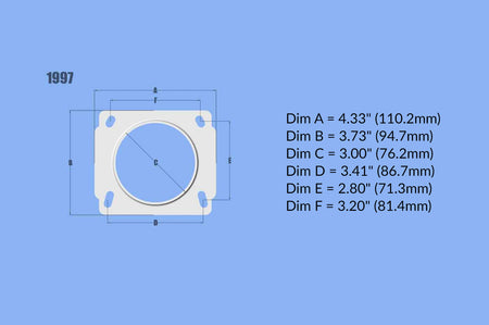 Vibrant Mass Air Flow Sensor Adapter Plate for Nissan (1997)