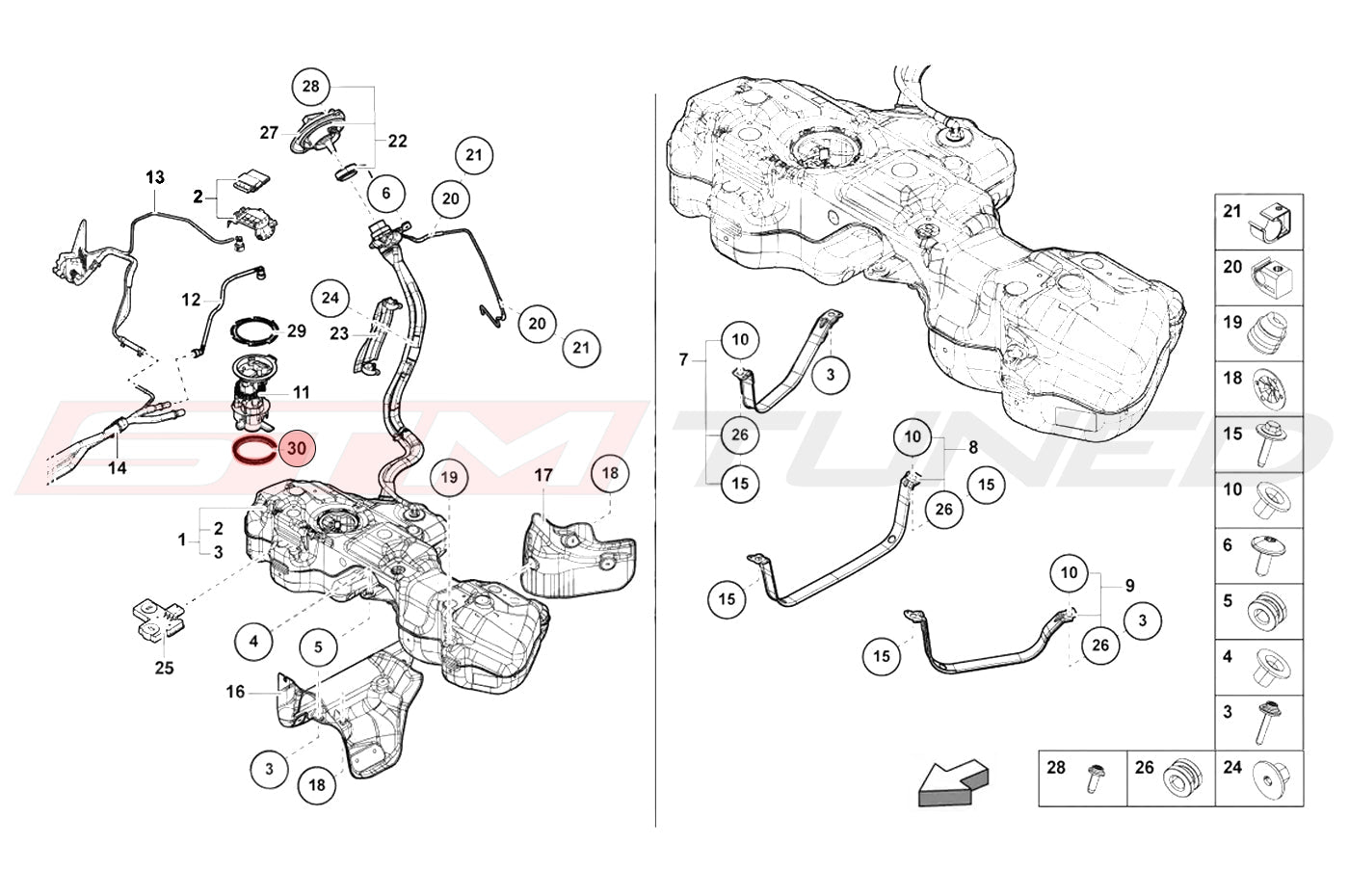 Lamborghini Urus Diagram Example (1J0919133B)