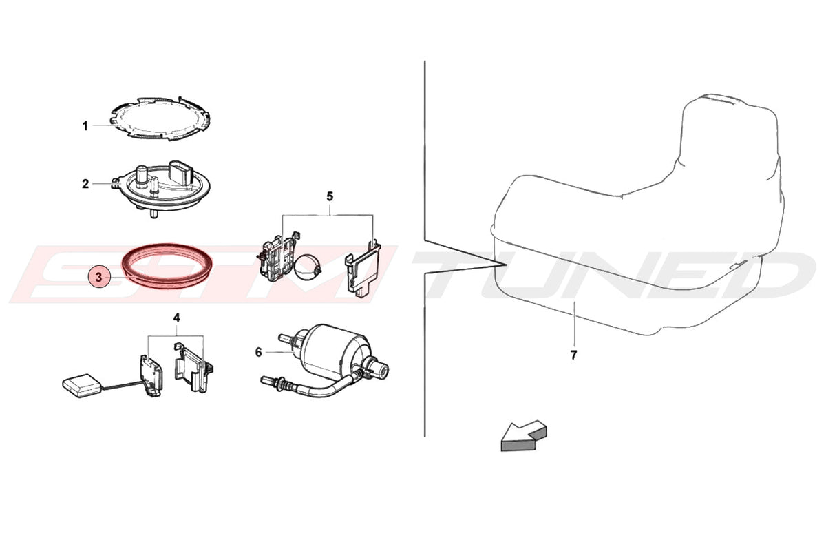 Lamborghini Huracan Diagram Example (1J0919133B)