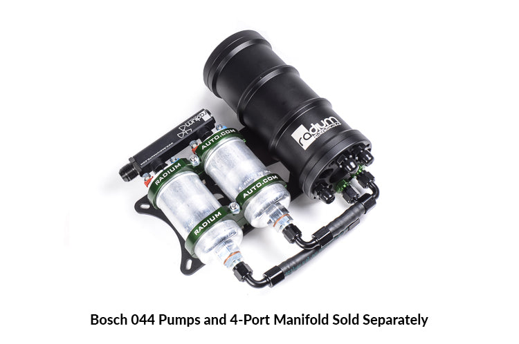 Fully installed with 4-port manifold and Bosch 044 pumps