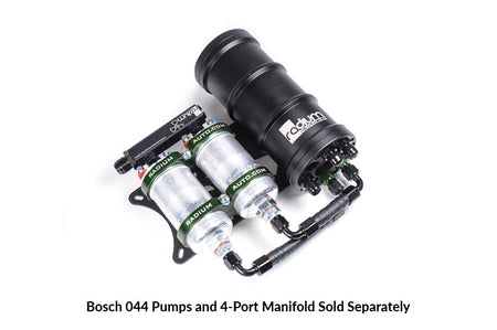 Fully installed with 4-port manifold and Bosch 044 pumps