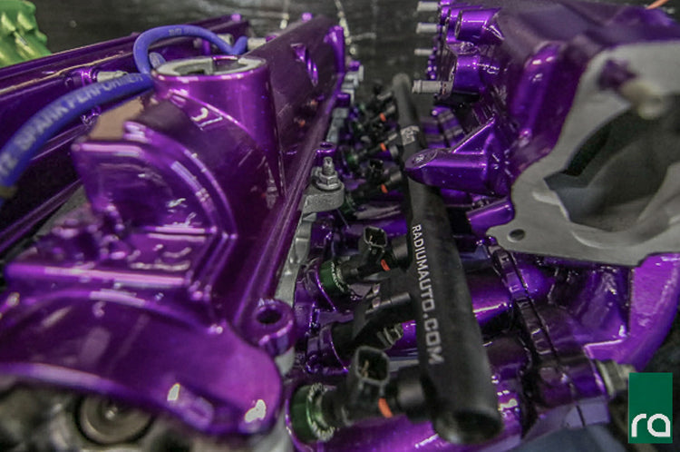 Radium Fuel Rail installed on a 2JZ-GTE with VVTi