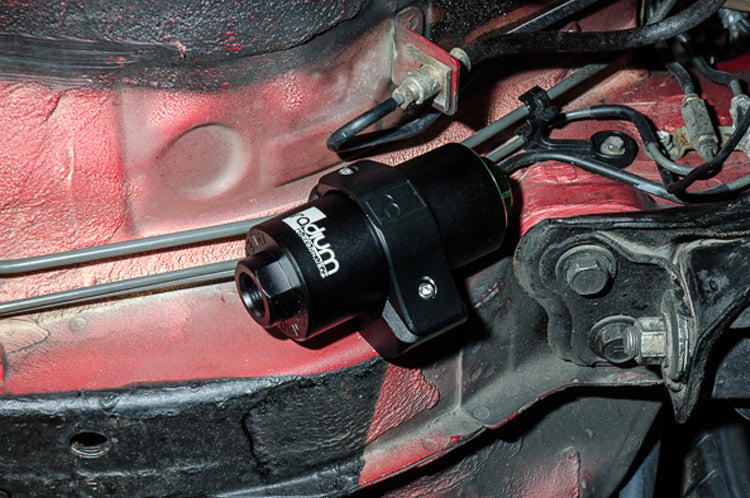 Radium Fuel Filter installed in MKIV Supra (Filter not included)